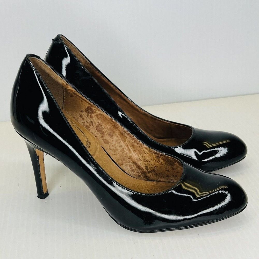 Corso Como Women's Size 7.5M Black Patent Leather Heels Cushioned Insole 3.5”